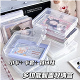 Triogift INS Transparent Kpop Photocard Holder Storage Box Flip Storage Box Classification Small Card Organizer Storage Case Stationery