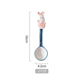 Triogift  -  1pc 450ml Rabbit Pattern Cup High Temperature Resistant Ceramic With Spoon Home Item Afternoon Tea Coffee Cup Mother's Day gift