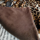 Triogift  Luxury leopard Faux Fur winter blanket high-end plush Bedspread on the bed plaid cover sofa blankets for living room bedroom