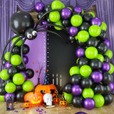 Triogift Halloween Balloon Arch Garland Kit with Big Spider DIY Balloons & Eye Balloons for Halloween Party Home Garden Outdoor Decor