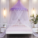 Triogift Princess Style Dome Mosquito Net Girl's bedroom Cellular Network Single Double Bed Mosquito Net Large Space Mosquito Net