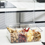 Triogift Plastic Tea Bag Storage Box Stackable Transparent with Lid Storage Container Acrylic Organizer Coffee