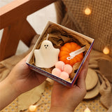 Triogift Halloween Decoration Aromatherapy Small Ornament Aromatherapy Cute Halloween Cartoon -Pumpkin Ghost Aromatherapy Candle Set