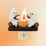 Triogift Halloween Decoration 2024 New Ghost Bonfire Night Light EU US UK Plug Funny Cute Chost Design Lamp Home Decor