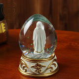 Triogift Lutheran Crystal Ball Ornaments Religious Desk Room Decoration Gifts Resin Crafts Home Decoration Accessories Feng Shui Lucky