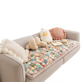 Triogift Hot Selling Retro Pastoral Style New Pure Cotton Mantou Sofa Cushion Colored Anti Slip Thick Anti Cat Scratch