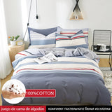 Triogift  High Quality Cotton Bedding Set Duvet Cover with Pillowcases Breathable Sweat-wicking Plenty of Sizes Available