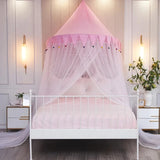 Triogift Princess Style Dome Mosquito Net Girl's bedroom Cellular Network Single Double Bed Mosquito Net Large Space Mosquito Net