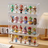 Triogift Acrylic Clear Doll Toys Storage Organizer Box Mystery Box Display Stand Popmart Storage Box Case Waterproof Dust Proof Blind Box