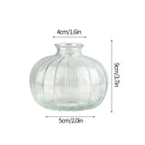 Triogift Decorative Flower Bottle Modern Mini Glass Vase for Flowers Transparent Bud Vase Designed for Living Room Decor Table Ornaments