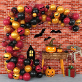 Triogift Halloween Balloon Garland Arch Bat Spider Pumpkin Foil Baloons Halloween Party Decorations Baby Shower Supplies Halloween Globos