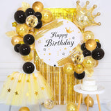 Triogift 30Pcs 12 Inch Metallic Gold Balloons Pearl White Latex Balloons Gold Confetti Balloons for Birthday Weddings Party Decorations