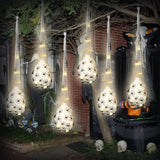 Triogift  Halloween Decoration Hanging Light Up Spider Egg Sacs Outdoor Decoration Glowing Spider Web Egg Indoor Lighted Gift for Party