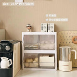 Triogift  -  Office Coffee Capsule Storage Box Simple Home Desktop Skin Care Cosmetics Snacks Water Cup Sundries Organizer Rack