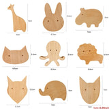 Triogift 1pcs Animal Wooden Hooks Cute Room Decor Hook Wall Keychain Coat Hook Home Door Wood Hook Hanger Kitchen Accessories Gadget