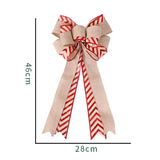 Triogift  1PC Large Christmas Bow Christmas Tree Decoration New Year's Eve Decorations Christmas Party Ribbon Bow Linen Bowknot