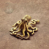 Triogift Brass Octopus Mini Figurine