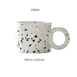 Triogift  -  Korean Style Fatty Mug Design Splash Ink Ceramic Cup Spot Mugs Simple Coffee Mug Couple Cups  Coffee Mugs Tea Drinkware