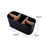 Triogift Bamboo Electric Toothbrush Holder Razor Makeup Brush Storage Box Toothpaste Toothbrush Stand Bathroom Accessories