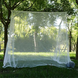 Triogift 200x200x180cm Outdoor Camping Mosquito Net Anti Insect White Mesh Canopy Net 4 Corner Curtain Tent Portable Travel Hanging Bed