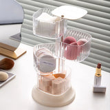 Triogift Makeup Brush Storage Box, Transparent Acrylic Multi-layer Storage Box, Suitable for Dressing Table Rotatable Desktop Storage Box