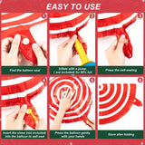 Triogift Christmas Balloon Garland Arch Kit Red Green Gold Balloons Christmas Party Gift Box Candy Cane Foil Ballon Xmas Party Decoration