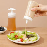 Triogift  Condiment Squeeze Bottles Sauce Dispenser Container Salad Dressing Ketchup Storage Jar BBQ Mustard Plastic Bottle Kitchen Tools