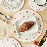 Triogift 4PCS Nordic Style Cotton Placemat Round Coaster Insulated Board Mat Anti-Hot Non-Slip Cutlery Bowl Mat Kitchen Drink Coaster