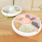 Triogift with Lid Snack Container Portable Leak Proof Moisture-proof Storage Boxes Rotating Kids Candy Box Snack