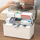 Triogift 1pc Medicine Chest, Household Portable Multi-layer Box With Large Capacity, Emergency Storage