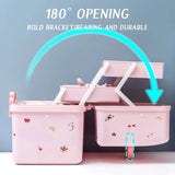 Triogift Children's Hair Accessories Storage Box Baby Head Rope Hairpin Rubber Band Organizer Case Cute Girl Jewelry Box Desktop Decor