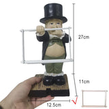 Triogift  Creative Spoof Paper Holder Statue Cute Funny Decorative Sculpture Resin Figure Butler Shape Tissue Stand Rack Toilet Decoration