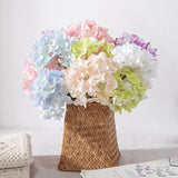 Triogift  26.5CM 1PC Hydrangea Artificial Flowers Bouquet For Home Bedroom Decor Wedding Decoration Vases Flower Arrangement Accessories