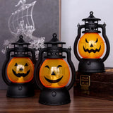 Triogift Halloween Pumpkin Lights Decorative Kerosene Lanterns LED Handheld Lamp Pumpkin for Table Camping Garden Yard Decorations