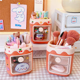 Triogift Kawaii Pen Holder Desk Organizer Large Capacity Pencil Storage Box Cartoon School Office Stationery Supplies Pens Brush Stand