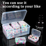 Triogift 12 Pack Plastic Clear Storage Box Organizer Small Storage Case Containers Toy Ring Jewelry Organizer Makeup Case Craft Container