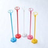 Triogift 1/3Pcs Flower Shape Balloon Stand Base Balloon Holder Column DIY Hot Air Bubbles Gifts Stand Birthday Decors Mothers Day Gifts