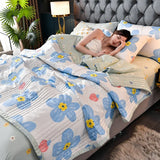 Triogift Plaid Summer Cool Quilt Washed Cotton Comfortable Lightweight Air Condition Thin Comforter Simple Feather Blanket For Adults Kid