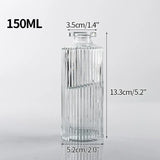 Triogift Decorative Flower Bottle Modern Mini Glass Vase for Flowers Transparent Bud Vase Designed for Living Room Decor Table Ornaments