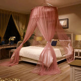 Triogift Foldable Princess Style Mosquito Net Hanging Dome Mosquito Net Home Girls Room Double Bed Mosquito Net Lace Gauze Curtain