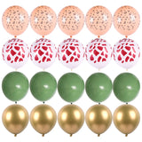 Triogift 40pcs Green Balloons Set Chrome Metallic Confetti Ballon Jungle Safari Animal Birthday Party Decoration Wedding Balloon Garland