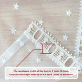 Triogift  1PC White Lace Embroidery Sheer Short Curtain for Kitchen Cabinet Floral Drape Valance Home Decoration Blinds #E