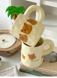 Triogift  -  Korean-style Ceramic Cute Bear Mug Large Capacity Household Breakfast Milk Cup Office Simple Coffee Cup with Handle