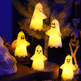 Triogift 1PC Halloween LED Ghost Lights Party Ambience Decoration Halloween Home Decoration Supply Props