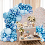 Triogift Blue Macaron Metal Balloon Garland Arch Wedding Supplies Birthday Party Decortions Kids Birthday Foil Balloon Baby Shower Globos