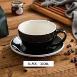 Triogift  -  300ml Ceramic Breakfast Milk Cup American Coffee mug Set Afternoon Tea Cups Ceramic Water Cup tea mug coffee cup