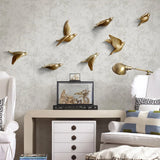 Triogift 5pcs 3D Pigeon Wall Hanging Wall Paste Creative Porch Sofa Background Wall Living Room Home Crafts Decoration