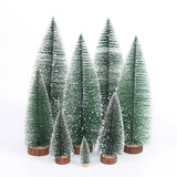 Triogift  Mini Christmas Tree Desktop Decoration DIY Pine Needle Tree Christmas Decoration Christmas White Cedar Small Christmas Tree