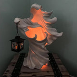 Triogift Lantern Witch Resin Figurine