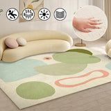 Triogift  Modern Simple Fashion Style Living Room Decorative Carpet Simple Line Design Wool Velvet Thickened Mats Girl Bedroom Bedside Rug